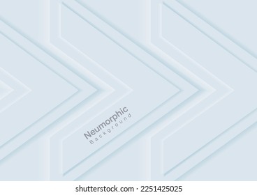 Neumorphic Backgrounds and Backdrops white triangle pattern Layered, minimal style background, technology illustration, modern and business, template and banner composition for products.