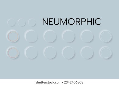 Neumorphic Bottons Soft UI Design,3D UI Design.