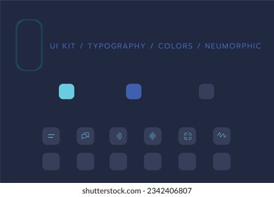 Diseño de interfaz de usuario suave de Botton neumfo,Diseño de interfaz de usuario 3D.
