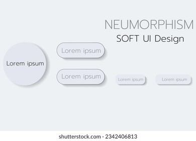 Neumorphic Bottons Soft UI Design,3D UI Design.