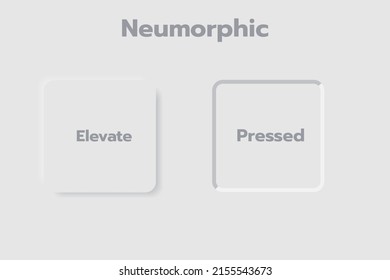 Diseño de vectores de botton neumórfico.Montaje de botton.