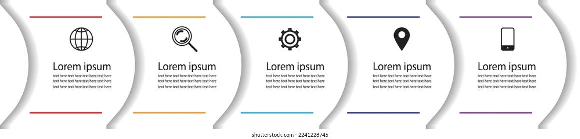 Neumorphic Infographic Elements vector design template. Can be used for steps, options, business process, workflow, diagram, flowchart concept, timeline, marketing icons, info graphics.