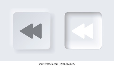 Neumorphic on and off button for interface application or web design. Simple elegant Vector neumorphism trendy designs element UI components isolated on white background.