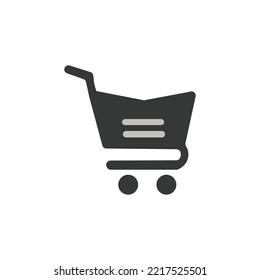 Neumorphic shopping basket icon button 