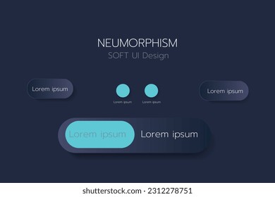 Neumorphic Soft UI Design,3D button.