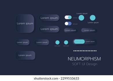 Neumorphic Soft UI Design,3D Buttons Design.