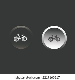 Neumorphic  style bicycle icon button