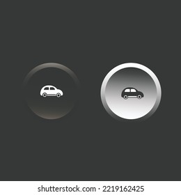 Neumorphic style car icon button