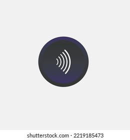 botón Icono de sonido de estilo neumórfico