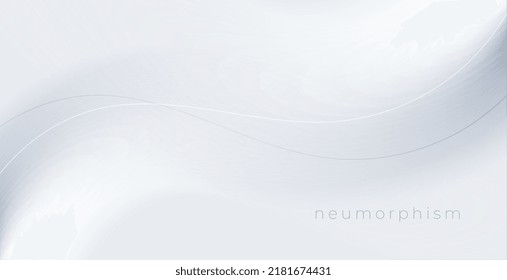 neumorphic style white clean background