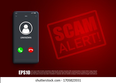 Neumorphic UI Spam call smartphone protection risk safety secure software spyware technology threat virus warning cell hang up incoming screen communication hack identify