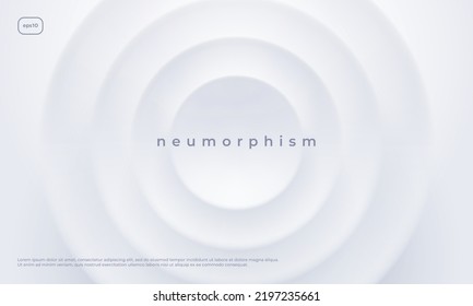 Neumorphism background design. Vector modern illustration.