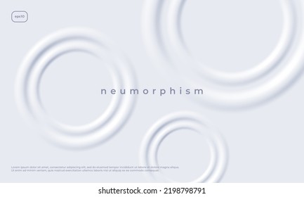 Neumorphism background design. Vector modern illustration.