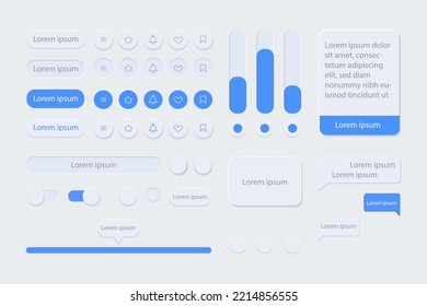 Neumorphism Botton Soft UI Design  