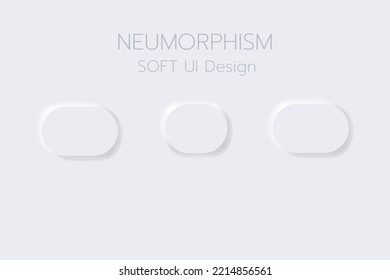 Neumorphism Botton Soft UI Design  