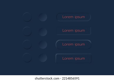 Neumorphism Botton Soft UI Design  