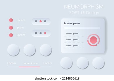 Neumorphism Botton Soft UI Design  