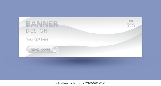 Banner de ondas grises de neutralismo con botón CTA: Lea más.