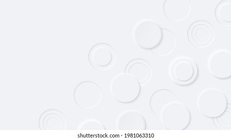 Fondo vectorial de estilo neumorfista. Diseño moderno de sitios web o aplicaciones móviles. Papel tapiz de neumorfismo de estilo mínimo. Botones abstractos de diseño de interfaz UX de interfaz de usuario neumórfico.