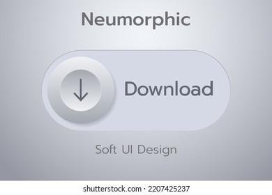 Neumorphism UI design element set. Simple trendy interface for applications.