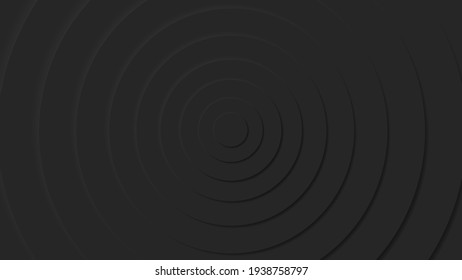 Neumorphism vector background. Minimal style black neumorphism website banner. Neumorphic UI UX interface design. Modern webdesign. Geometric black ultrawide 3d wallpaper.