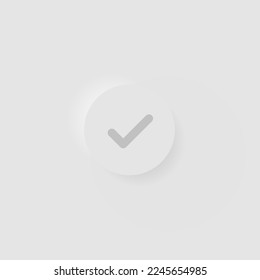 Neumorphism vector button: Correct, ok.