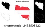 Neunkirchen blank outline map set