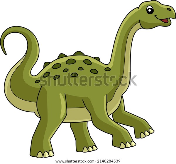 Neuquensaurus Dinosaur Cartoon Colored Clipart Stock Vector (Royalty ...