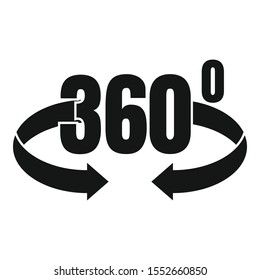 Neural 360 degrees icon. Simple illustration of neural 360 degrees vector icon for web design isolated on white background