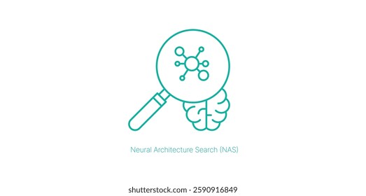 Neural Architecture Search for Optimized Deep Learning Model Design Vector Icon