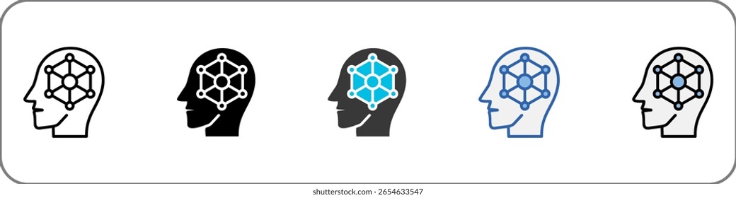 Paquete de iconos de conectividad neuronal Ilustración multiestilo