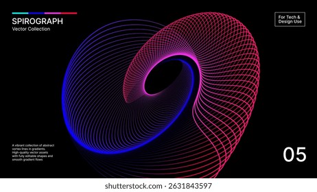 Abstract grafisch ontwerp voor tech en design event-vector ontwerp