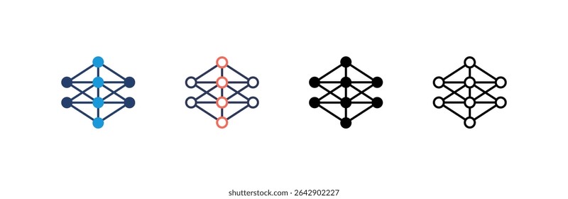 Neural Icon set multiple style collection