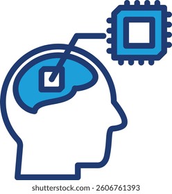 Neural Implant Icon Element For Design