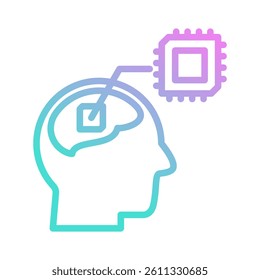 Neural Implant Icon Element For Design