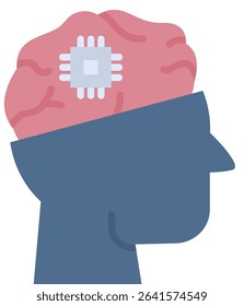 Neural Implant Icon Element For Design
