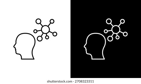 Diseño de conjunto de iconos blancos de malla neuronal