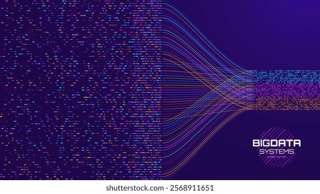 Neural Network Artificial Intelligence Business Analytics. Big Data. Technology Data Science Machine Learning Concept. Querying Analyzing Visualizing Complex Information Chart. Vector Illustration.
