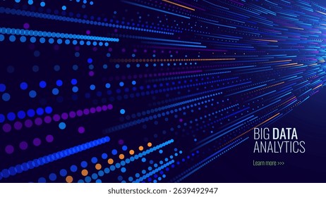 Neural Network Artificial Intelligence Business Analytics. Big Data. Technology Data Science Machine Learning Concept. Querying Analyzing Visualizing Complex Information Chart. Vector Illustration.