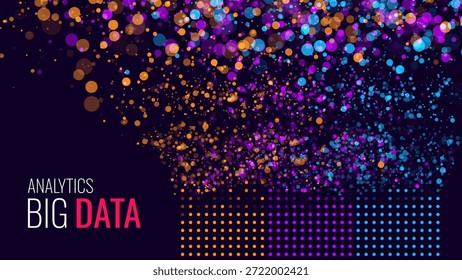 Neural Network Artificial Intelligence Business Analytics. Big Data. Technology Data Science Machine Learning Concept. Querying Analyzing Visualizing Complex Information Chart. Vector Illustration.