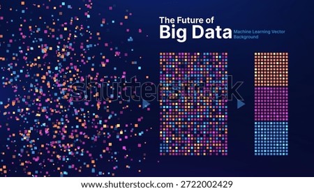 Neural Network Artificial Intelligence Business Analytics. Big Data. Technology Data Science Machine Learning Concept. Querying Analyzing Visualizing Complex Information Chart. Vector Illustration.
