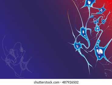 The neural network of a brain of the person