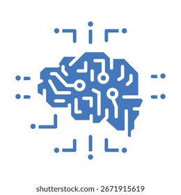 Neural network color flat icon for digital and print projects.  Minimal clean icons for apps and websites. Modern simple icons for UI UX and branding