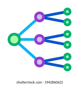 neural network color icon vector. neural network sign. isolated symbol illustration