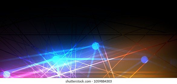 Neural network concept. Connected cells with links. High technology process. Abstract background