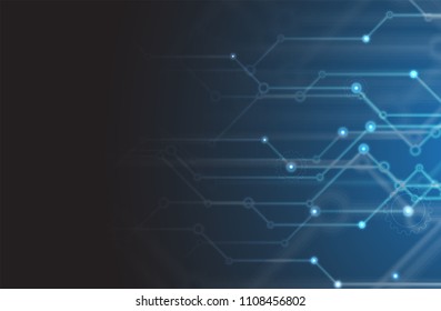 Neural network concept. Connected cells with links. High technology process. Abstract background