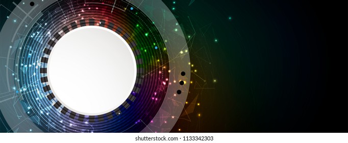 Neural network concept. Connected cells with links. High technology process. Abstract futuristic background