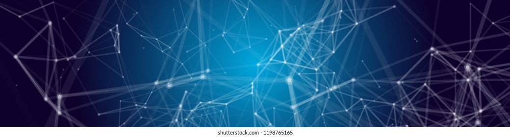 Neural network concept. Connected cells with links. High technology process. Abstract Vector Background