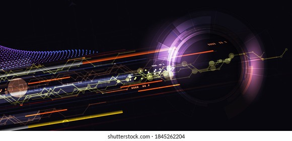 Neural network concept. Connected cells with links. High technology process. Abstract background