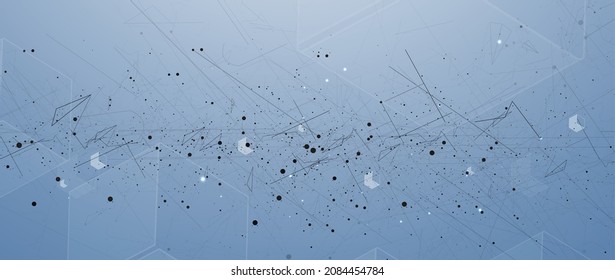 Neural network concept. Connected cells with links. High technology process. Abstract futuristic background